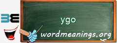WordMeaning blackboard for ygo